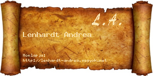 Lenhardt Andrea névjegykártya